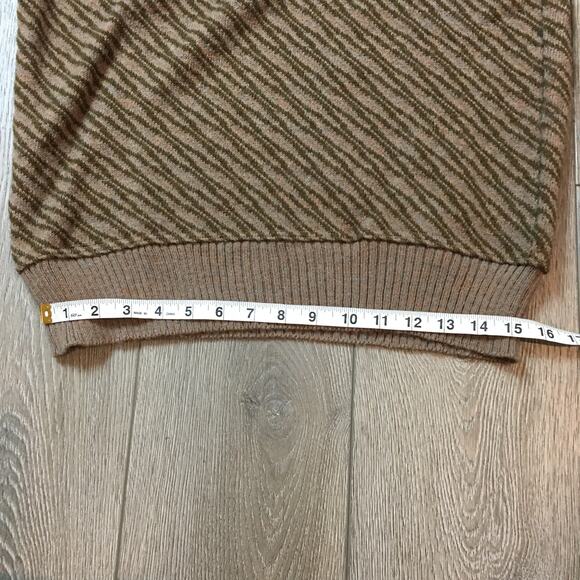 Vintage SFINGE Made in Italy Brown Pattern Alpaca Wool Blend Sweater Grandpa - Picture 6 of 10